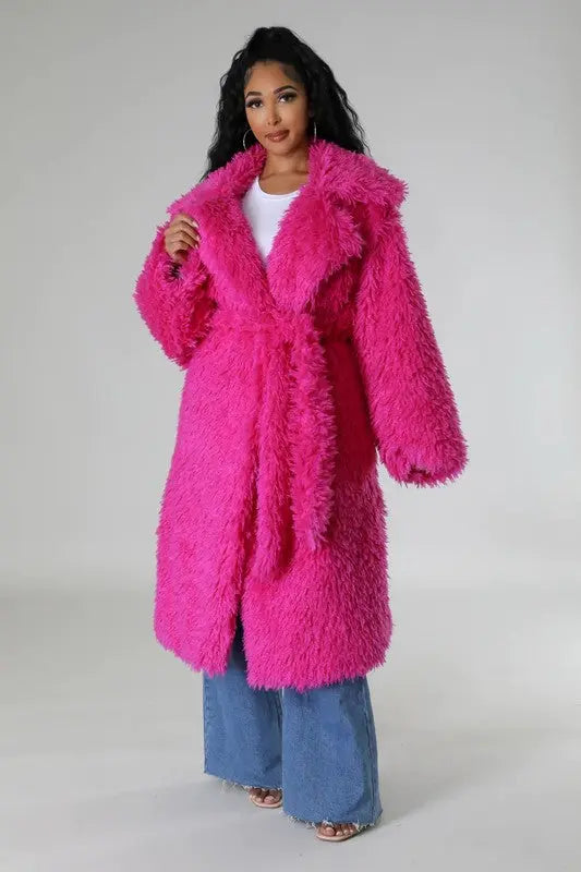 ATHINA Fuzzy Fur Winter Heavy Jacket Athina