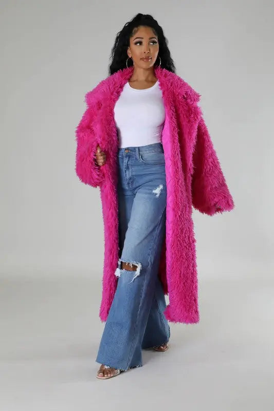 ATHINA Fuzzy Fur Winter Heavy Jacket Athina