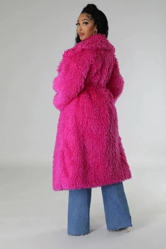 ATHINA Fuzzy Fur Winter Heavy Jacket Athina