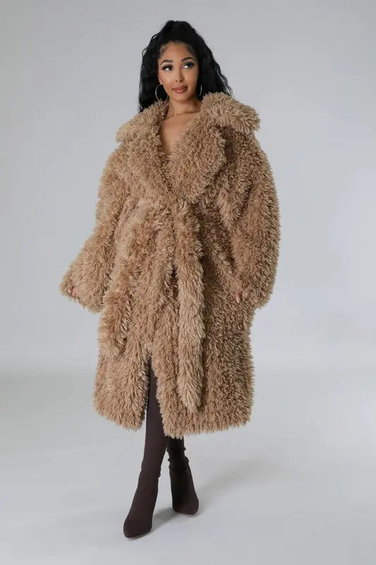 ATHINA Fuzzy Fur Winter Heavy Jacket Athina