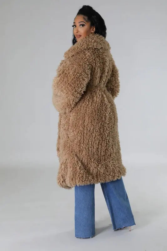 ATHINA Fuzzy Fur Winter Heavy Jacket Athina