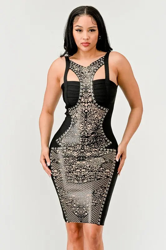 Athina Dark Aztec Dress Athina