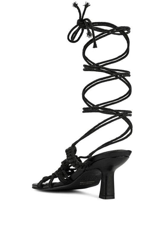 BEROE Braided Handcrafted Lace Up Sandal Eye Candy Sensation