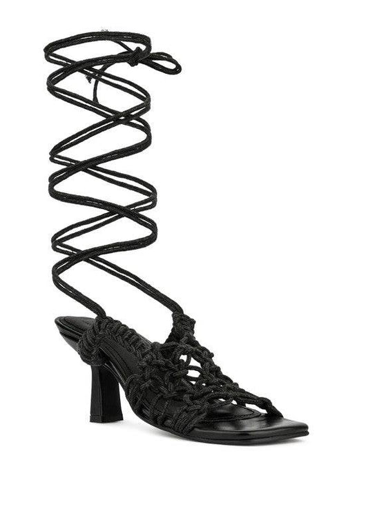 BEROE Braided Handcrafted Lace Up Sandal Eye Candy Sensation