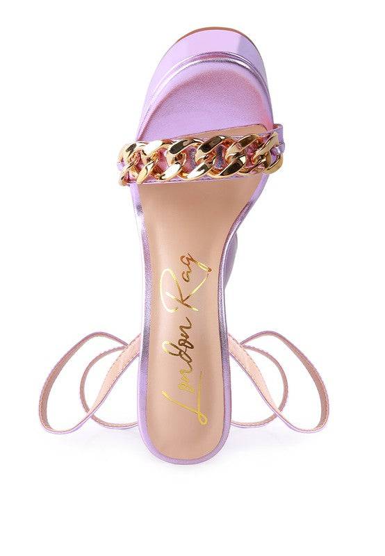 BIG BASH METALLIC HIGH PLATFORM CHUNKY SANDALS Eye Candy Sensation