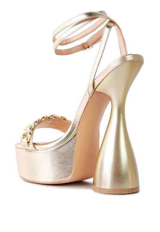 BIG BASH METALLIC HIGH PLATFORM CHUNKY SANDALS Eye Candy Sensation
