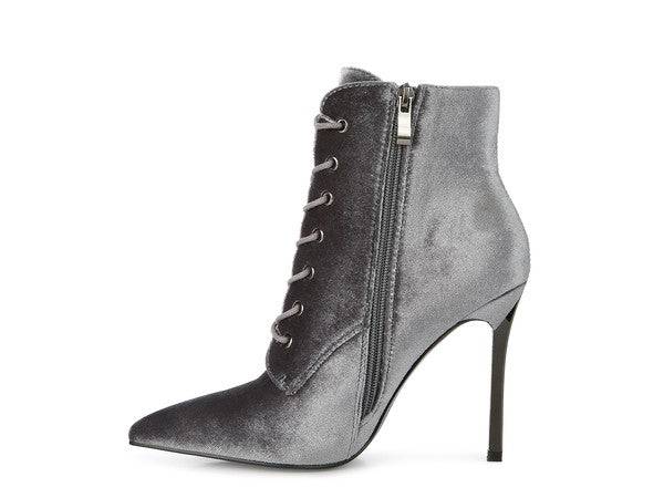 BORNSTA Velvet High Heeled Velvet Boots Eye Candy Sensation
