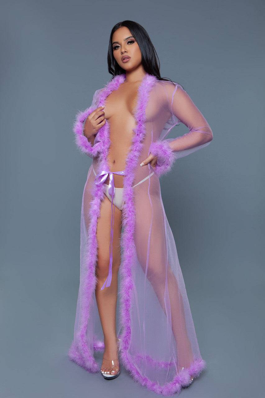 BW1650LAV Marabou Robe Eye Candy Sensation