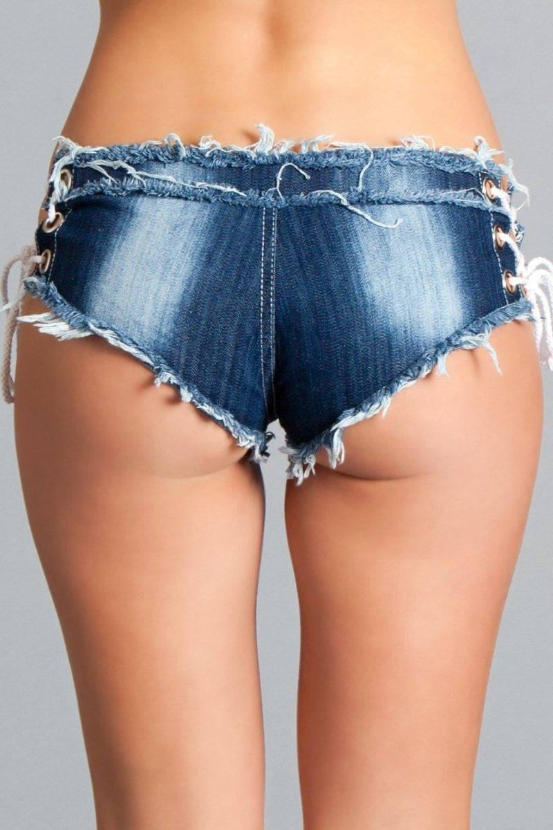 BWJ4BL Strings Attached Shorts Eye Candy Sensation