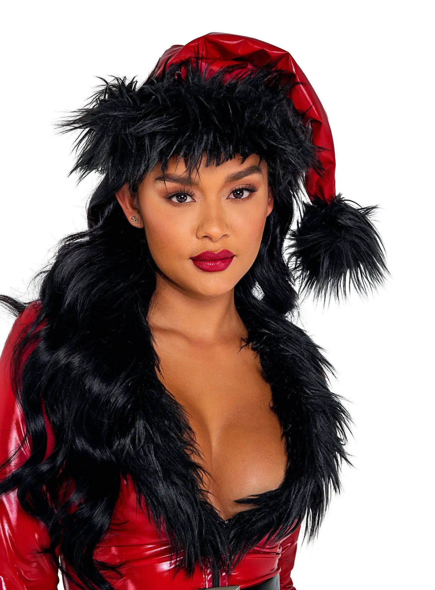 C201 - Vinyl & Faux Fur Santa Hat Eye Candy Sensation