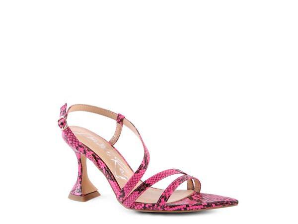 CHERRY TART Snake Print Spool Heel Sandals Eye Candy Sensation