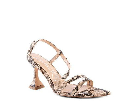 CHERRY TART Snake Print Spool Heel Sandals Eye Candy Sensation