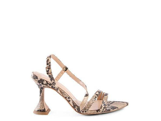 CHERRY TART Snake Print Spool Heel Sandals Eye Candy Sensation