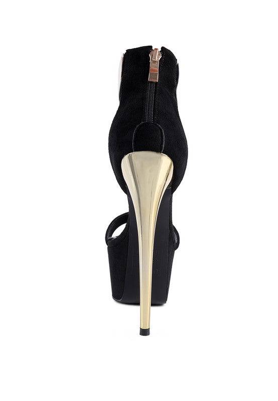 COSMO GIRL METAL BAND HIGH HEELED SANDALS Eye Candy Sensation
