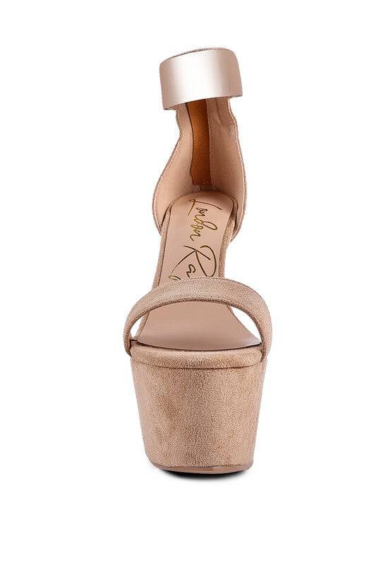 COSMO GIRL METAL BAND HIGH HEELED SANDALS Eye Candy Sensation