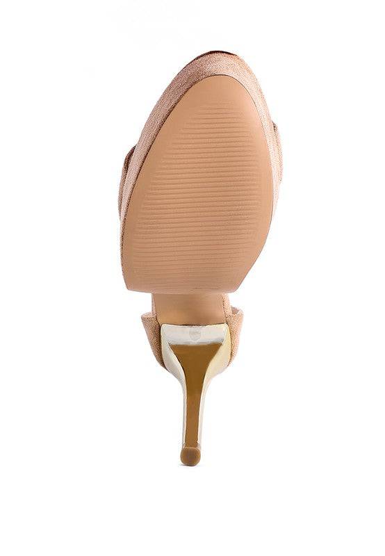 COSMO GIRL METAL BAND HIGH HEELED SANDALS Eye Candy Sensation