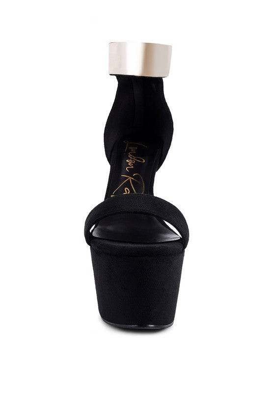 COSMO GIRL METAL BAND HIGH HEELED SANDALS Eye Candy Sensation