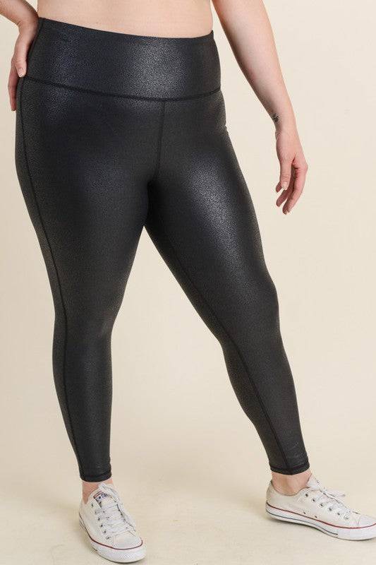 Curvy OG Foil High Waist Leggings Eye Candy Sensation