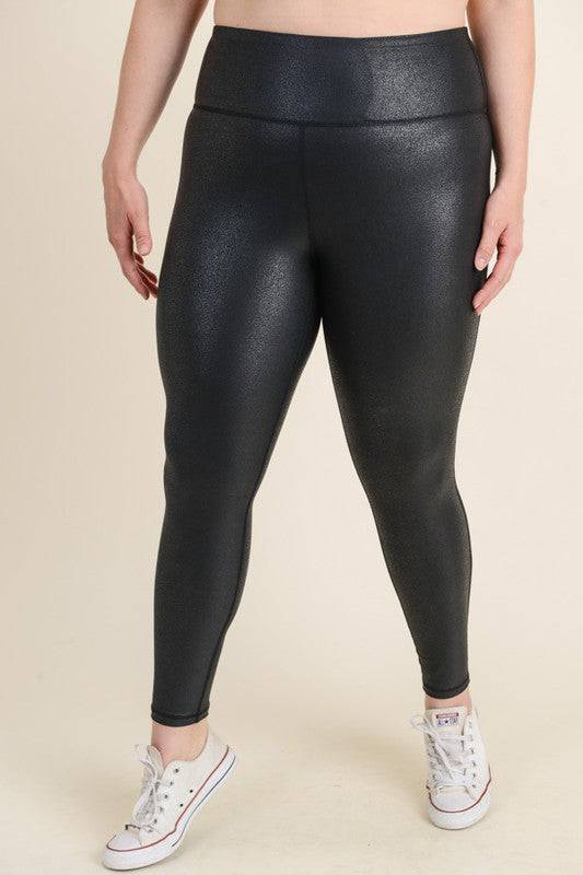 Curvy OG Foil High Waist Leggings Eye Candy Sensation