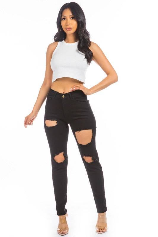 DENIM JEANS MULTI CUT Eye Candy Sensation