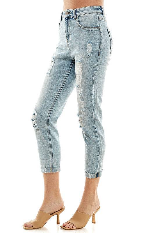 Destructed Cuffed Boyfriend Jean Eye Candy Sensation