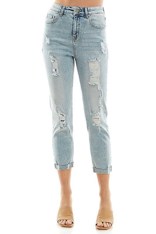 Destructed Cuffed Boyfriend Jean Eye Candy Sensation