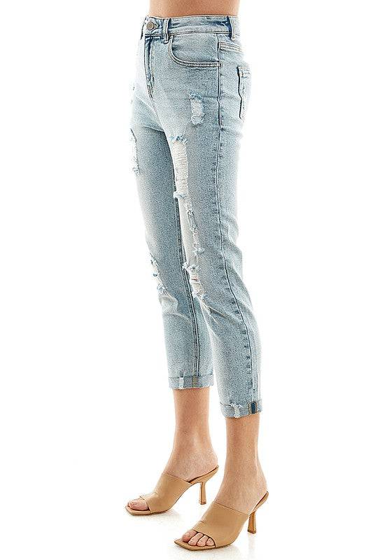 Destructed Cuffed Boyfriend Jean Eye Candy Sensation