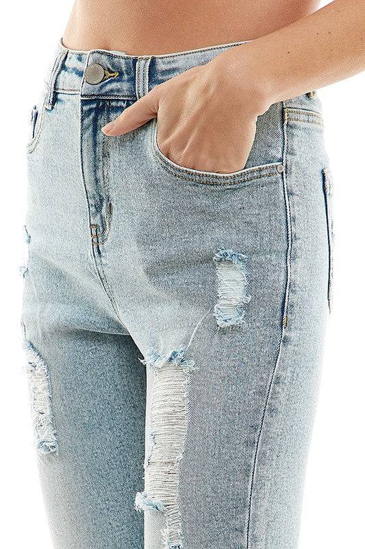 Destructed Cuffed Boyfriend Jean Eye Candy Sensation