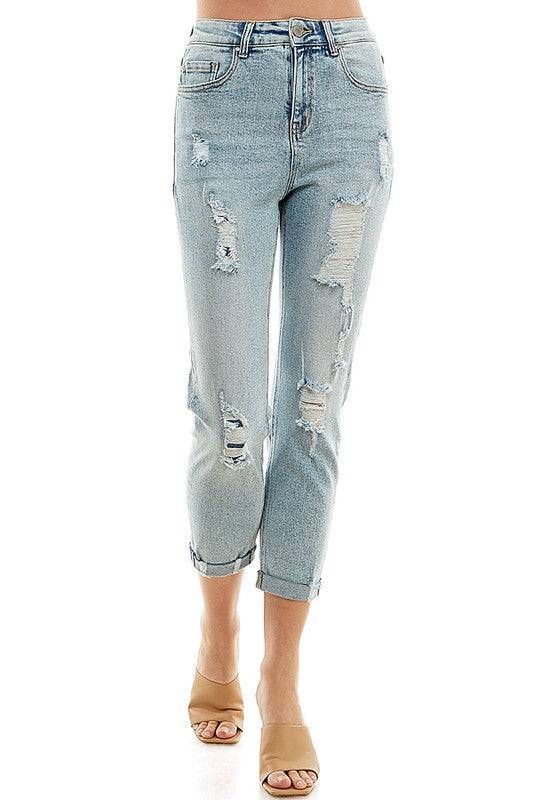 Destructed Cuffed Boyfriend Jean Eye Candy Sensation