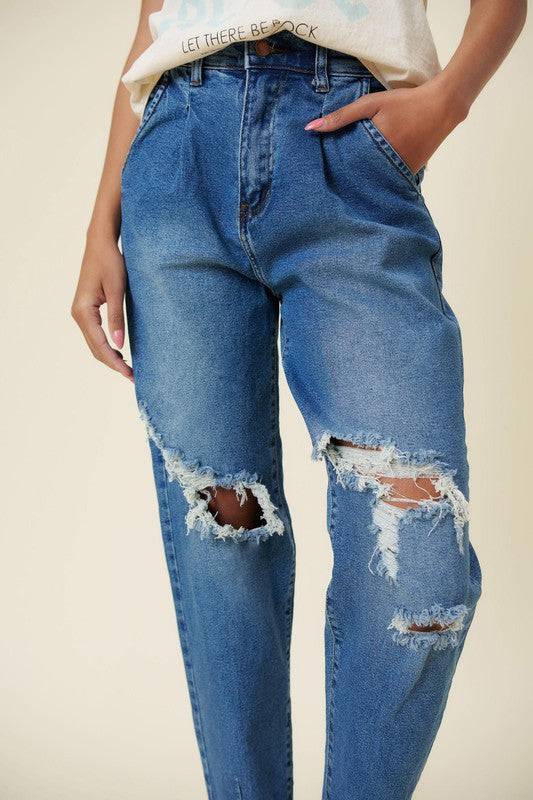 Distressed Slouchy Jean Eye Candy Sensation