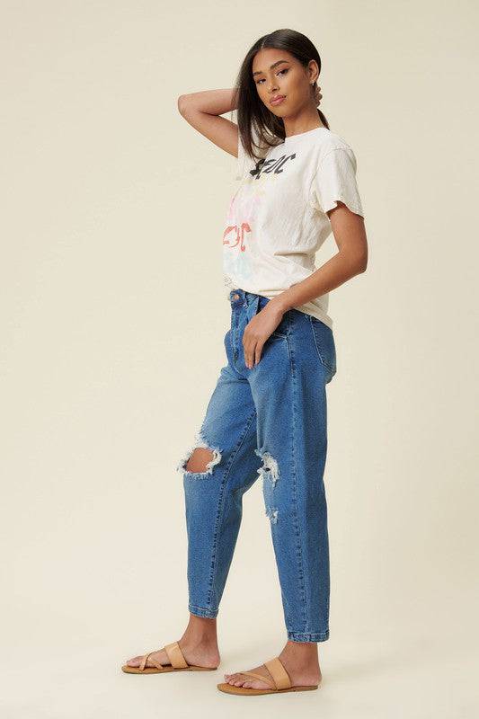 Distressed Slouchy Jean Eye Candy Sensation