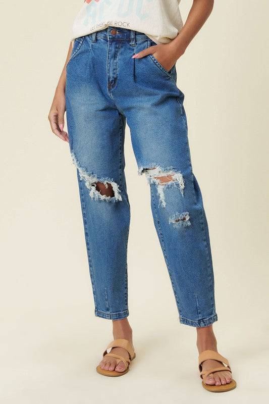 Distressed Slouchy Jean Eye Candy Sensation