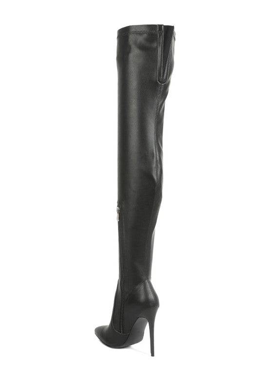 Gush Over Knee High Heel Boots Eye Candy Sensation