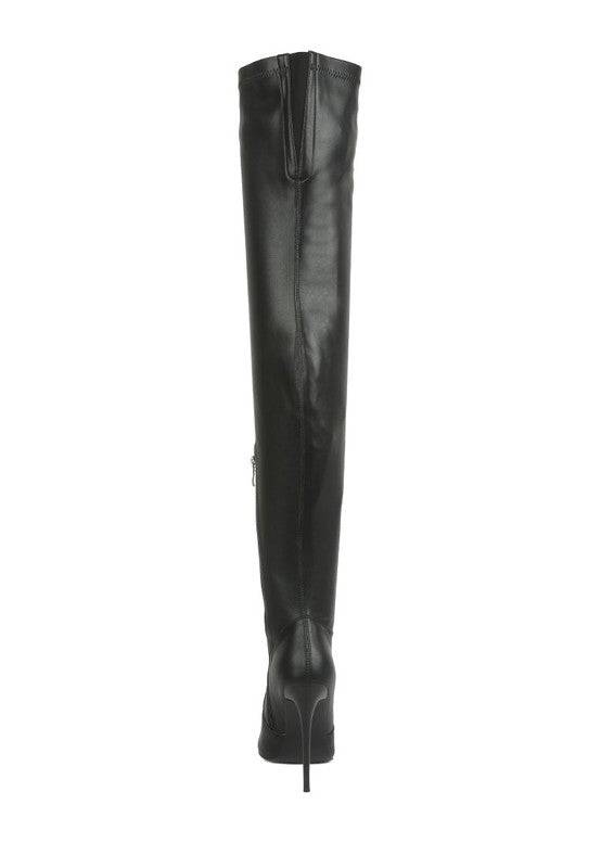 Gush Over Knee High Heel Boots Eye Candy Sensation