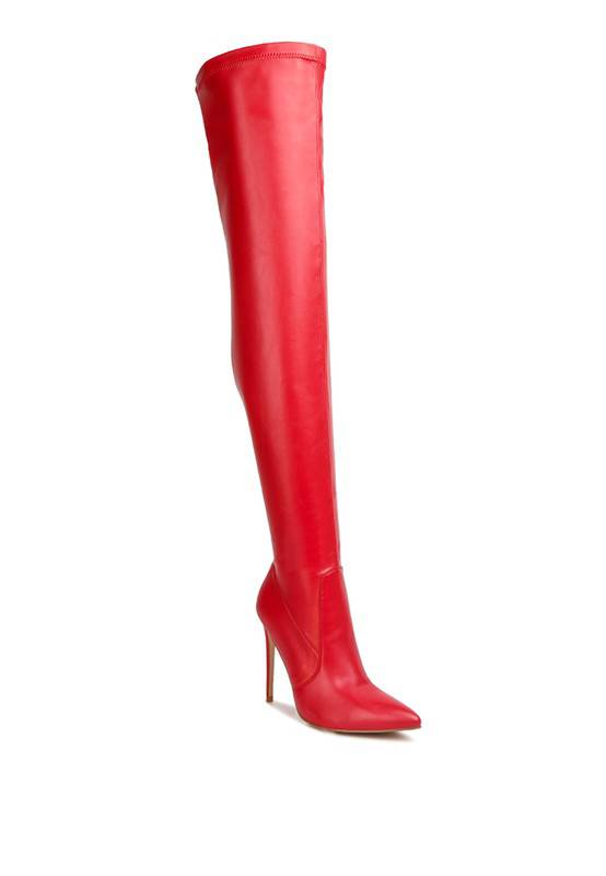 Gush Over Knee High Heel Boots Eye Candy Sensation