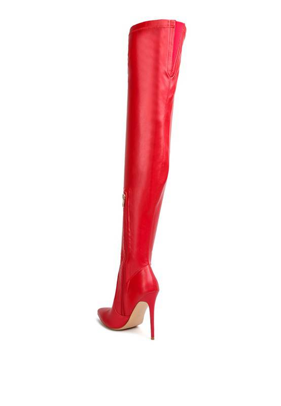 Gush Over Knee High Heel Boots Eye Candy Sensation