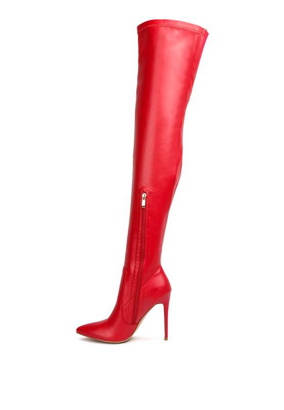 Gush Over Knee High Heel Boots Eye Candy Sensation