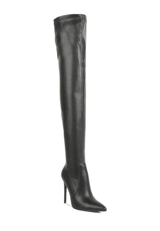 Gush Over Knee High Heel Boots Eye Candy Sensation