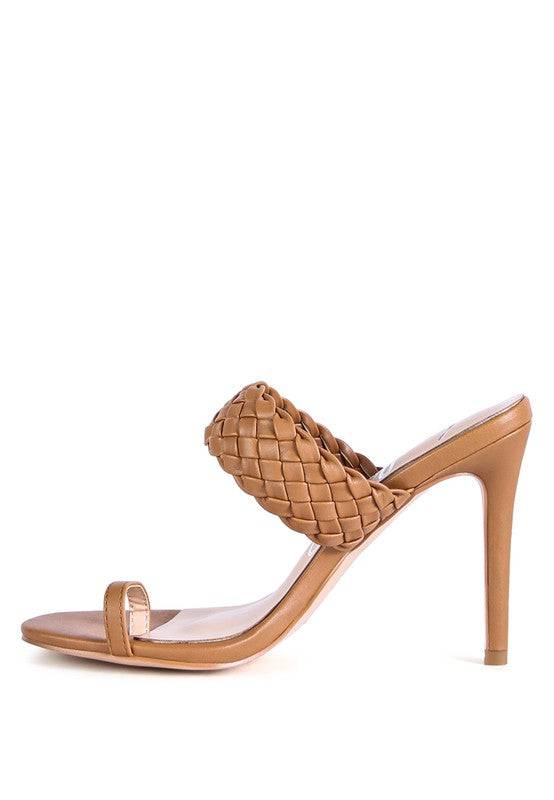 HIGH PERKS WOVEN STRAP TOE RING SANDALS Eye Candy Sensation