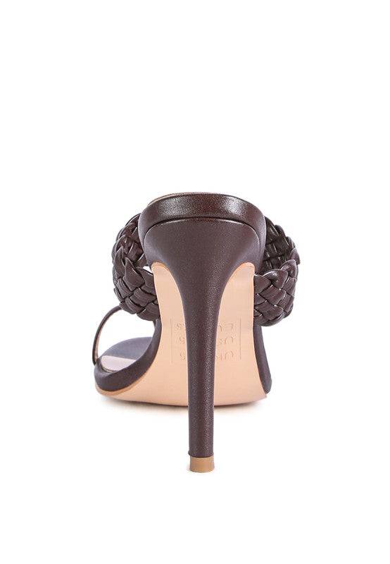 HIGH PERKS WOVEN STRAP TOE RING SANDALS Eye Candy Sensation