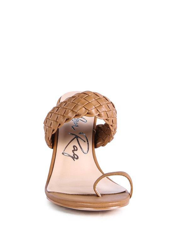 HIGH PERKS WOVEN STRAP TOE RING SANDALS Eye Candy Sensation