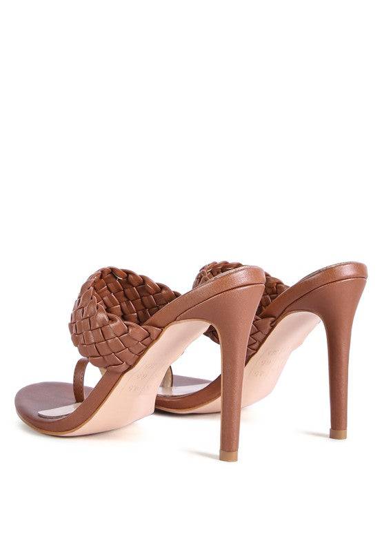 HIGH PERKS WOVEN STRAP TOE RING SANDALS Eye Candy Sensation