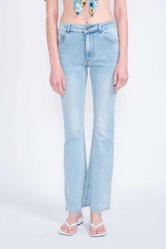 HIGH WAISTED WIDE LEG DENIM JEANS Eye Candy Sensation