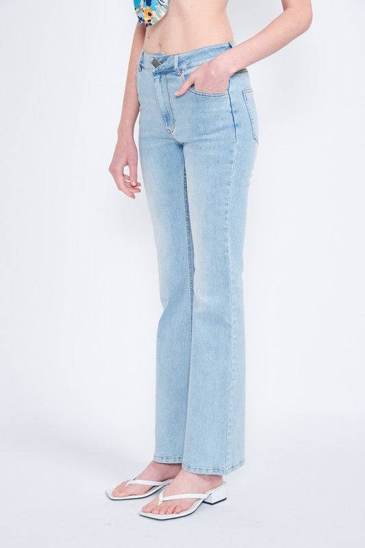 HIGH WAISTED WIDE LEG DENIM JEANS Eye Candy Sensation