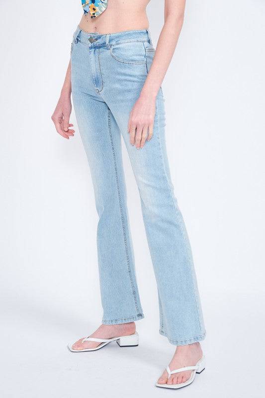 HIGH WAISTED WIDE LEG DENIM JEANS Eye Candy Sensation