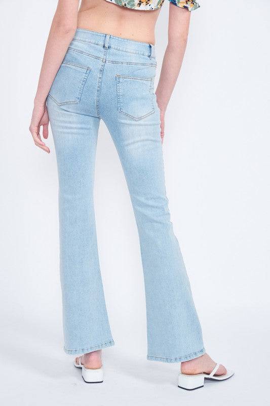 HIGH WAISTED WIDE LEG DENIM JEANS Eye Candy Sensation