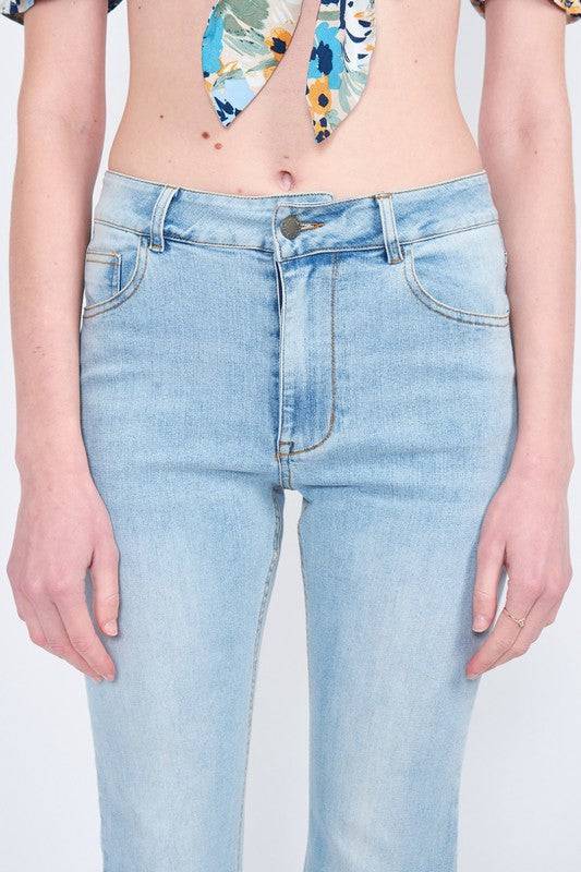 HIGH WAISTED WIDE LEG DENIM JEANS Eye Candy Sensation