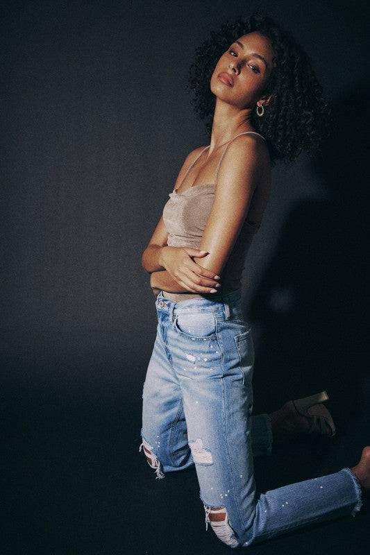 High Rise Slim Straight Jeans Eye Candy Sensation