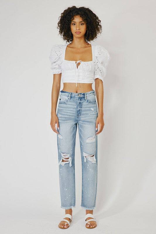 High Rise Slim Straight Jeans Eye Candy Sensation