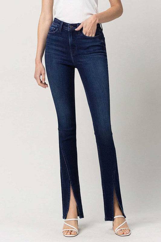High Rise Slim Straight W/Slit Eye Candy Sensation